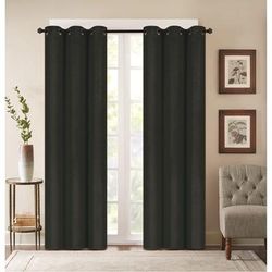 Denver Embossed Blackout 84-inch Curtain Panel Pair