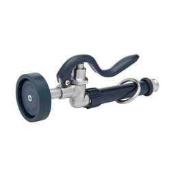 T&S S-0107 1.15 GPM Spray Valve Assembly w/ Hold-down Ring & Rubber Bumper, Blue, Hold Down Ring
