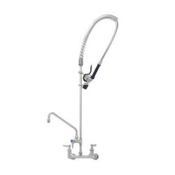 T&S S-0133-A12-BJ 37 9/16"H Wall Mount Pre Rinse Faucet - 1.07 GPM, Base with Nozzle, Stainless Steel