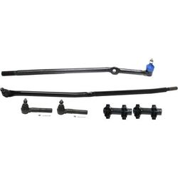 2008 Dodge Ram 3500 6-Piece Kit Front, Driver and Passenger Side Suspension, Four Wheel Drive, For Models With Tapered Hole Mounted Steering Damper, includes Tie Rod Adjusting Sleeve and Tie Rod Ends