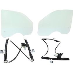 2004 Chevrolet Trailblazer 4-Piece Kit Front, Driver and Passenger Side Door Glass, Replaces NAGS No. DD09965 GTNN, DD09966 GTNN