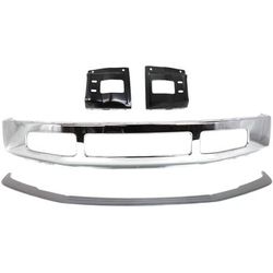 2009 Ford F-350 Super Duty 4-Piece Kit Front Bumper, Chrome, includes Bumper Brackets and Bumper Trim