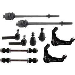 2002 Chevrolet Silverado 2500 HD 10-Piece Kit Front, Driver and Passenger Side, Upper Control Arm with Ball Joints, Sway Bar Links, and Tie Rod Ends, Heavy Duty Design