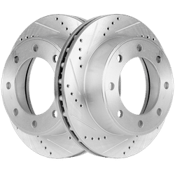 1999 Ford F-250 Super Duty Front Brake Disc, Cross-drilled and Slotted, Vented, 8 Lugs, Pro-Line Series