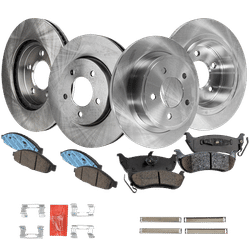 2007 Chrysler Pacifica SureStop Front and Rear Brake Disc and Pad Kit, Plain Surface, 5 Lugs, Ceramic, Pro-Line Series