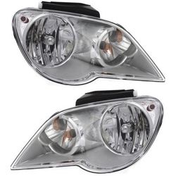 2008 Chrysler Pacifica Driver and Passenger Side Headlights, with Bulbs, Halogen