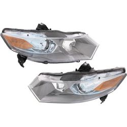 2010 Honda Insight Driver and Passenger Side Headlights, with Bulbs, Halogen, CAPA Certified