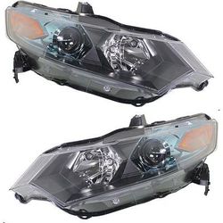 2010 Honda Insight Driver and Passenger Side Headlights, with Bulbs, Halogen