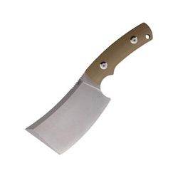 B'yondEDC Kleever Knife 8.25in Overall 4.25in VG-10 Stonewash Blade Tan G10 Handle Kydex Sheath BEDC2101-BR