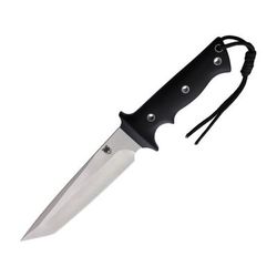 CobraTec Knives Renegade Fixed Blade Knife 11.5in Overall 6in Satin 440C Tanto Blade Black G10 Handle Kydex Sheath R440CTNS