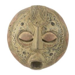 Abundance,'Akan Wood Mask from Ghanaian Artisan'