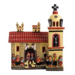 Quinua Nativity,'Hand Crafted Ayacucho Nativity Sculpture'