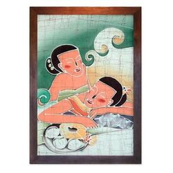 Batik art, 'Friends'