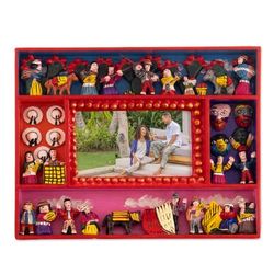 'Tuna Harvest' - Collectible Folk Art Wood Retablo Photo Frame