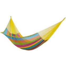 Cotton hammock, 'Yucatan Feast' (double)