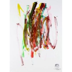 The Artistry Jungle,'Brown and Multicolored Painting by an Elephant Artist'