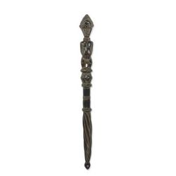 Guro Power,'Sese Wood Male Decorative Wall Accent by Ghanaian Artisans'
