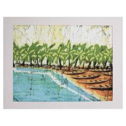 Batik art, 'Holiday Scene'