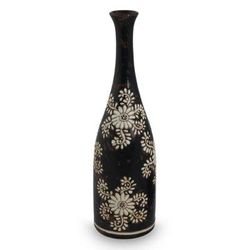 Ceramic vase, 'White Blossoms'
