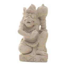 General Hanoman,'Handcrafted Balinese Sandstone Statuette'