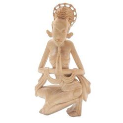 Bali Dancer,'Crocodile Wood Sculpture of Balinese Dancer'