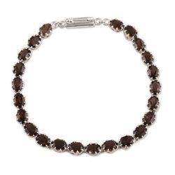 Evening Mist,'Smoky quartz tennis bracelet'
