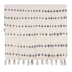 Diamond Waves,'Tie-Dye Cotton Slub Throw from India'