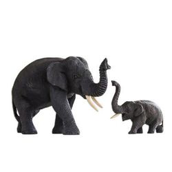 Mother and Me,'Teak sculptures (Pair)'