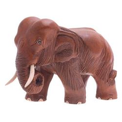 Rain Tree Wood Sculpture from Thailand 'Majestic Elephant'