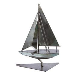 Rustic Yacht,'Rustic Yacht Sculpture from Recycled Metal'