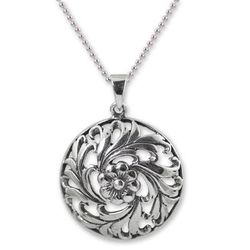 Sterling silver pendant necklace, 'Thai Bouquet'