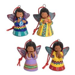 'Angels' (set of 4) - Unique Central American Ceramic Ornaments