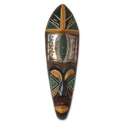 'Fortunes' - Handcrafted African Ghanaian Wood Mask