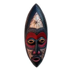 Akan wood mask, 'Star Deity'