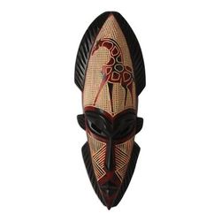 African wood mask, 'African Giraffe Spirit II'