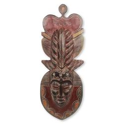 Baule Queen,'Artisan Crafted Baule Tribe Wood Queen Mask'