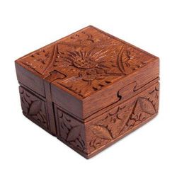 First Sunset,'Handmade Wood Puzzle Box from Bali'