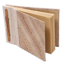 Banana Cream,'Artisan Crafted Natural Fiber Notebook with 40 Blank Pages'