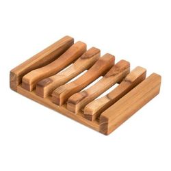 'Rectangular Self-Draining Teak Wood Soap Dish from Guatemala'