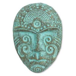 Face of Tradition I,'Tribal Style Handmade Recycled Paper Wall Mask from Thailand'