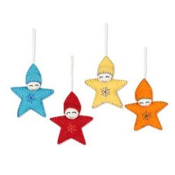 Star Babies,'Set of 4 Star Baby Wool Felt Ornaments'