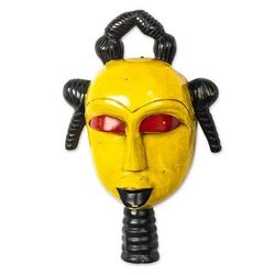 Afoyea,'Artisan Crafted Sese Wood African Mask'