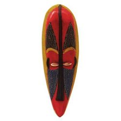 Butsomekpoe,'Handmade Sese Wood and Aluminum Plated Mask'