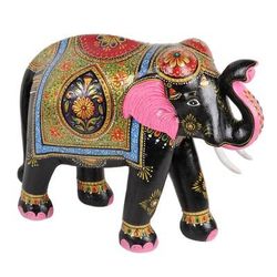 Splendid Elephant,'Colorful Handpainted Elephant Sculpture from India'
