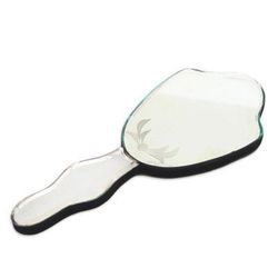 Lucid Lotus,'Elegant Hand Mirror Wall Decor Accent'