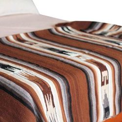 'Inca Graphics' - Alpaca Wool Blend Striped Blanket