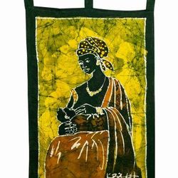 Baby, Don't Cry,'Mother and Child Batik Wall Hanging'