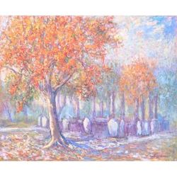 Flame of the Forest,'Oil Landscape Painting on Stretched Canvas'