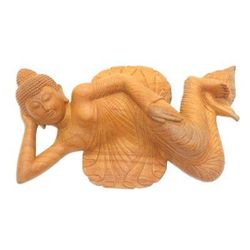 Buddha at Peace,'Hand Carved Crocodile Wood Buddha Sculpture'