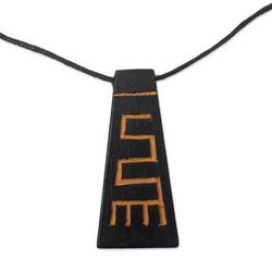 Warrior Power,'Sese Wood Power Necklace Hand Crafted in Ghana'